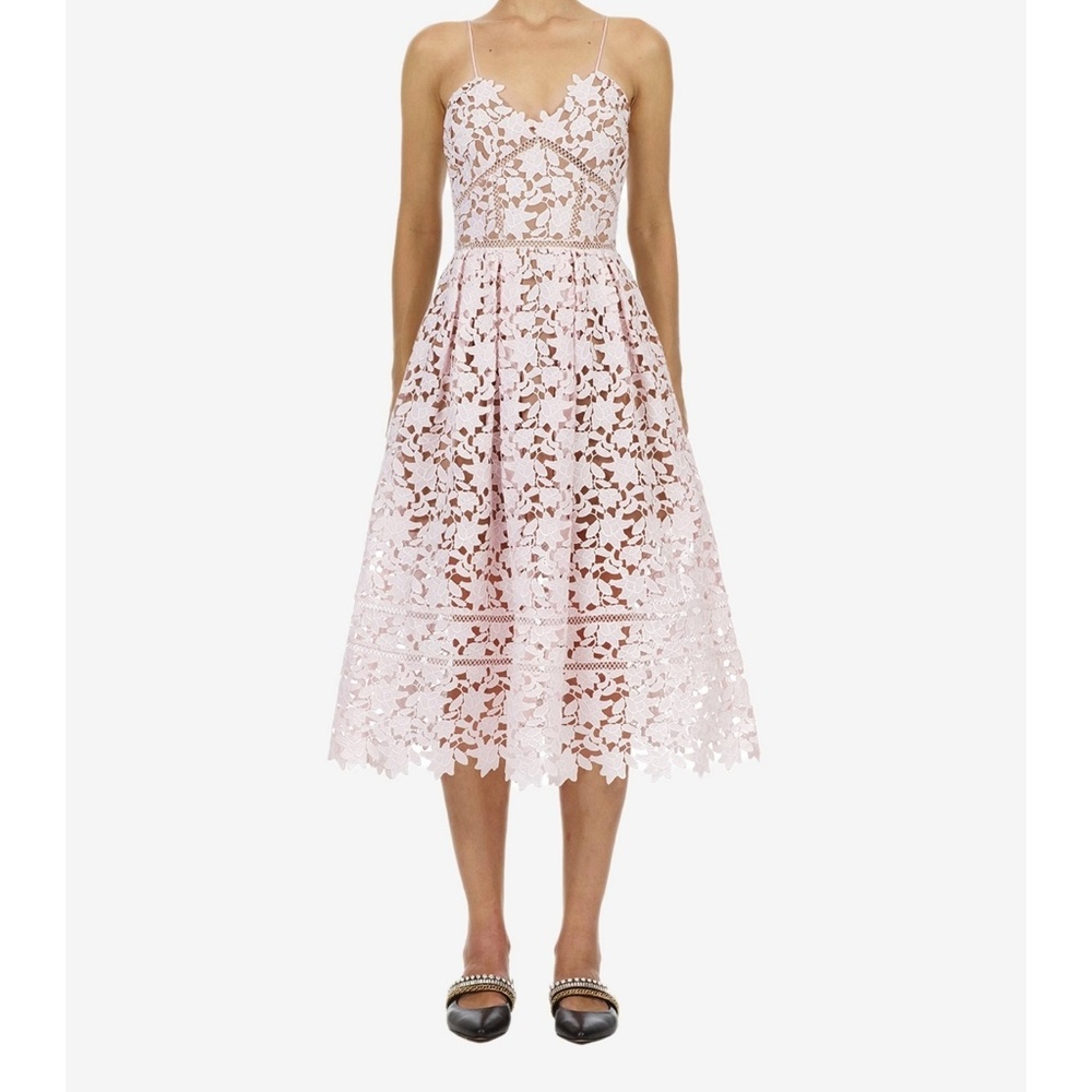 SELF-PORTRAIT Azaelea Guipure Lace Midi Dress